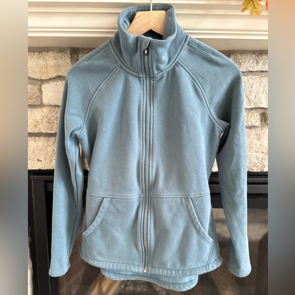 Sketchers Ladies Teal Athletic Zip Up FLEECE Jacket Front pockets Size S - Picture 1 of 10